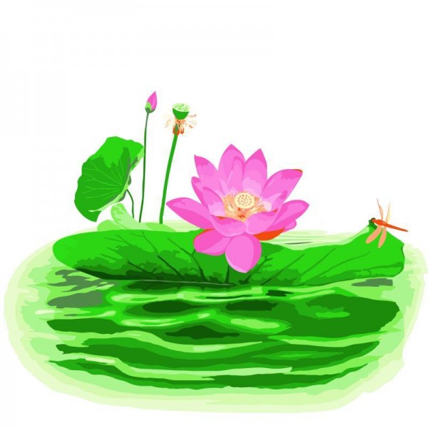 Lotus Flower With Leaves - DIY Kit