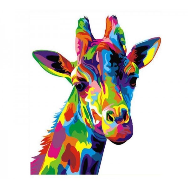 Colorful Giraffe Painting