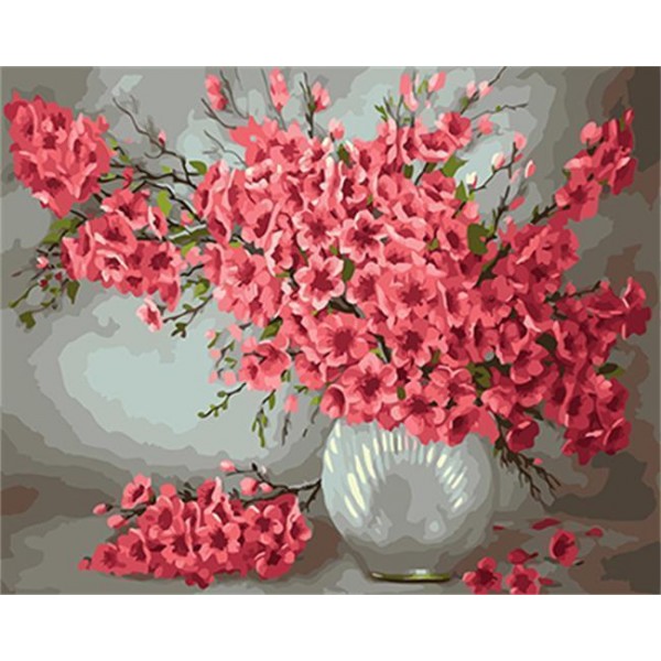 Pink Flowers in A Glass Vase